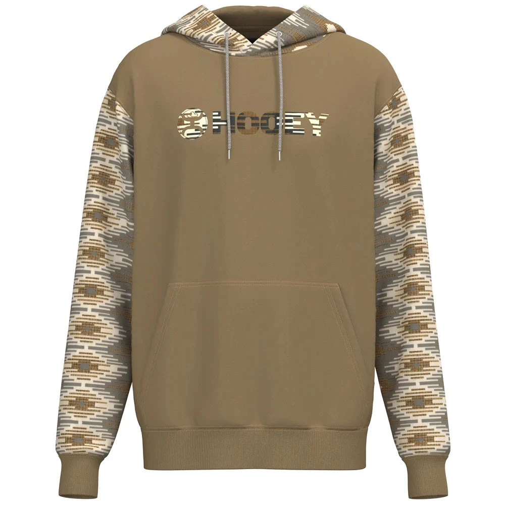 'Hooey' Men's "Lock-Up" Aztec Pattern Hoody - Tan / Cream 3 'Hooey' Men's "Lock-Up" Aztec Pattern Hoody - Tan / Cream