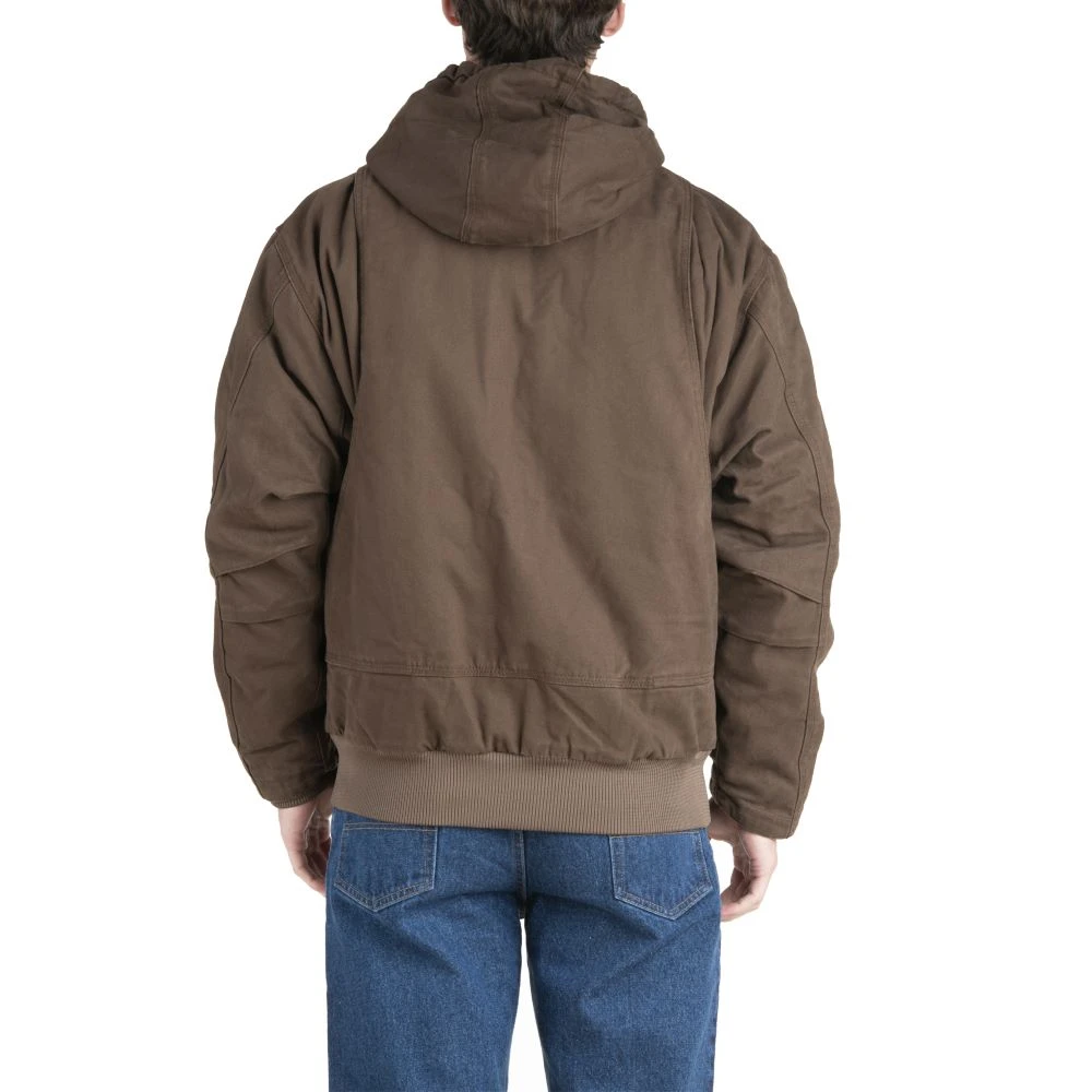'Berne' Men's Flex180 Washed Hooded Jacket - Bark 4 'Berne' Men's Flex180 Washed Hooded Jacket - Bark - Image 2
