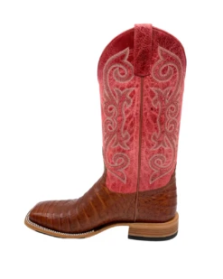 'Anderson Bean' Men's 13" HorsePower Top Hand Western Square Toe - Brandy Caiman Belly / Red Sinsation -Outdoor Clothing Store HP80032 1024x1024@2x