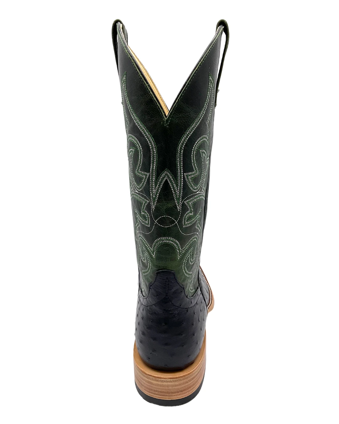 'Anderson Bean' Men's 13" HorsePower Top Hand Full Quill Ostrich - Black / Emerald Explosion 7 'Anderson Bean' Men's 13" HorsePower Top Hand Full Quill Ostrich - Black / Emerald Explosion - Image 5