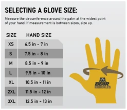 'Bear Knuckles' Double Wedge™ Fleece-Lined Water Resistant Cowhide Driver Glove - Black -Outdoor Clothing Store Hand chart D351 D451 D357 D409 D373 D395 69a3d5d0 1c98 40a8 b05b 367f108dc63b 1024x1024@2x