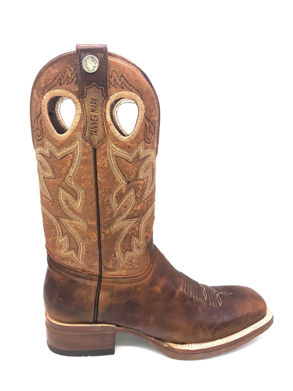 'Tanner Mark' Men's 13" Western Square Toe - Orange (Tan) / Marble Orix 3 'Tanner Mark' Men's 13" Western Square Toe - Orange (Tan) / Marble Orix