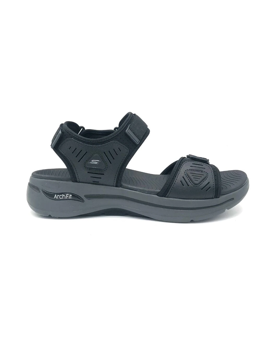 'Skechers' Men's GOwalk Arch Fit Sandal - Black / Charcoal 3 'Skechers' Men's GOwalk Arch Fit Sandal - Black / Charcoal