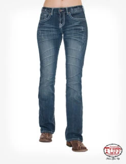 'Cowgirl Tuff' Women's Edgy Bootcut - Medium Wash -Outdoor Clothing Store JEDGYJ 3 1024x1024@2x