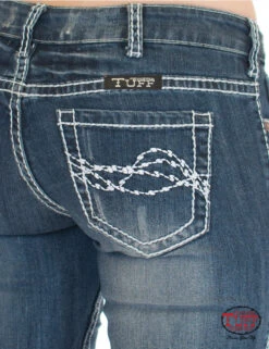 'Cowgirl Tuff' Women's Edgy Bootcut - Medium Wash -Outdoor Clothing Store JEDGYJ 5 1024x1024@2x