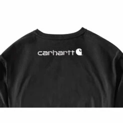 'Carhartt' Men's Heavyweight Sleeve Logo T-Shirt - Black -Outdoor Clothing Store K231 001 Back Inset S19 1024x1024@2x