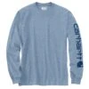 'Carhartt' Men's Heavyweight Sleeve Logo T-Shirt - Apline Blue Heather -Outdoor Clothing Store K231 H74 MF22 e 2 1024x1024@2x