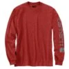 'Carhartt' Men's Heavyweight Sleeve Logo T-Shirt - Chili Pepper Heather -Outdoor Clothing Store K231 R66 MF22 e 1024x1024@2x