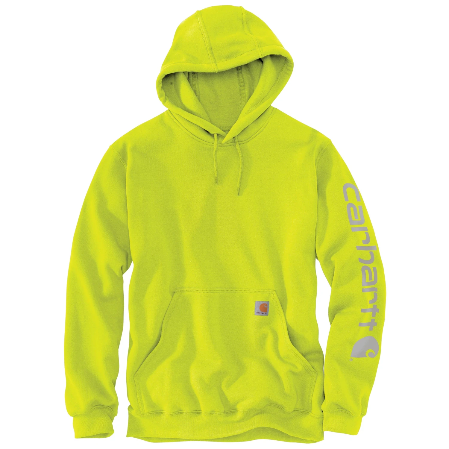 'Carhartt' Men's Midweight Logo Hoodie - Brite Lime 3 'Carhartt' Men's Midweight Logo Hoodie - Brite Lime