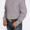 'Cinch' Men's Geo Stripe Classic Fit Button Down - White -Outdoor Clothing Store MTW1105429 2 1024x1024@2x