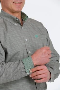 'Cinch' Men's Plaid Classic Fit Button Down - Brown / Green -Outdoor Clothing Store MTW1105545 4 1024x1024@2x