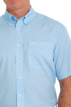 'Cinch' Men's ArenaFlex Print Classic Fit Button Down - Light Blue -Outdoor Clothing Store MTW1704111 4 1024x1024@2x