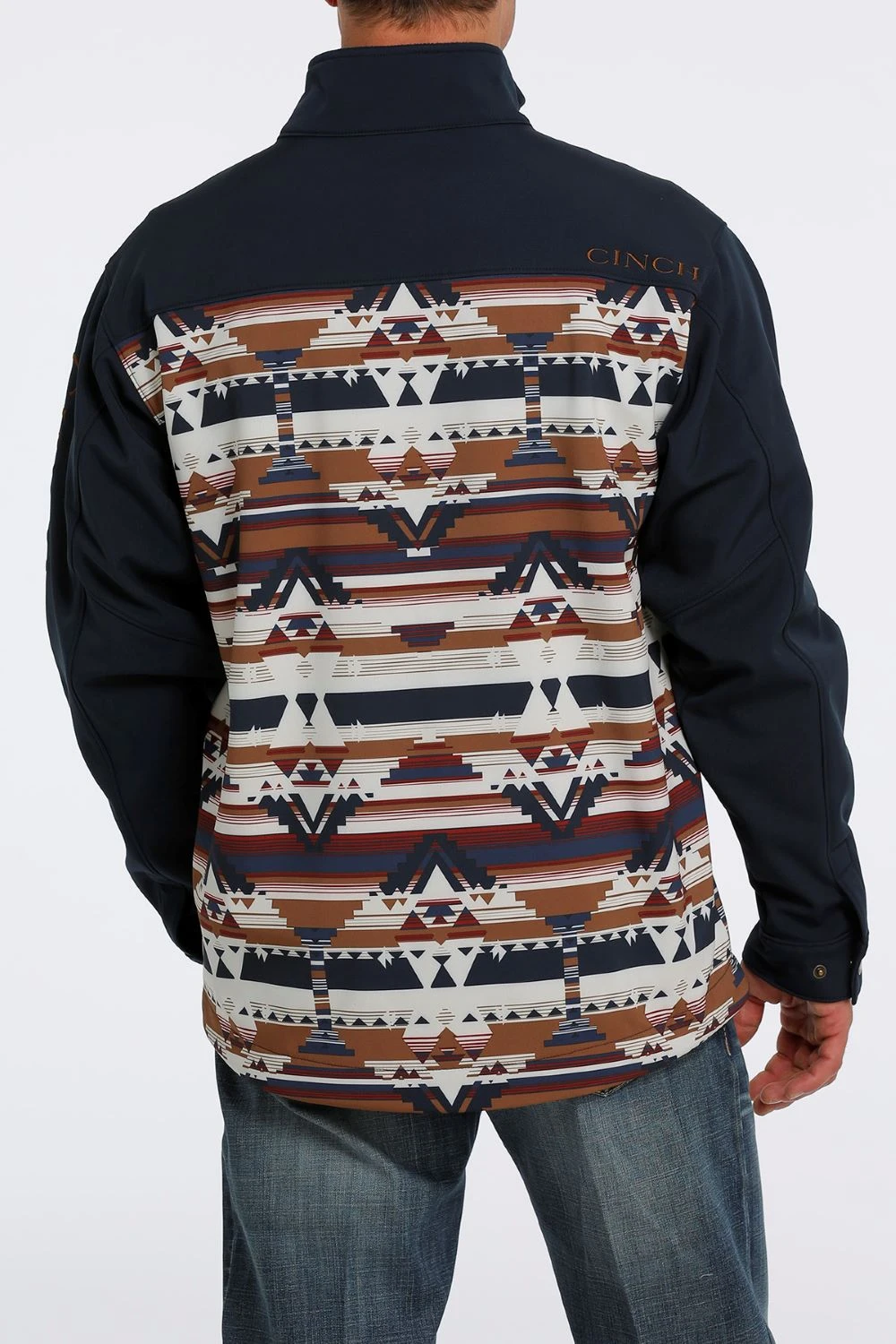 'Cinch' Men's Bonded Jacket - Navy Aztec 6 'Cinch' Men's Bonded Jacket - Navy Aztec - Image 4