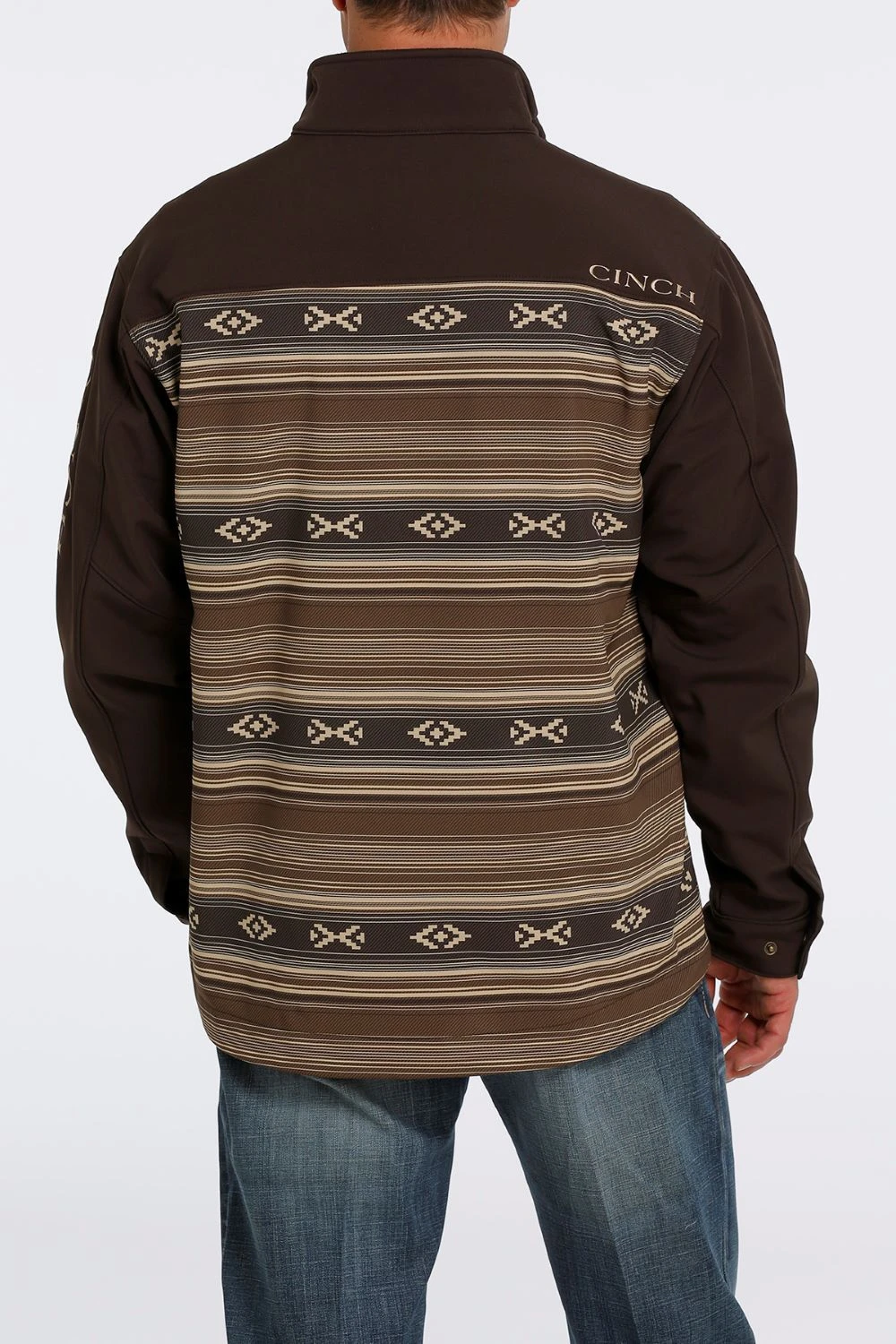 'Cinch' Men's Bonded Jacket - Brown Aztec 6 'Cinch' Men's Bonded Jacket - Brown Aztec - Image 4