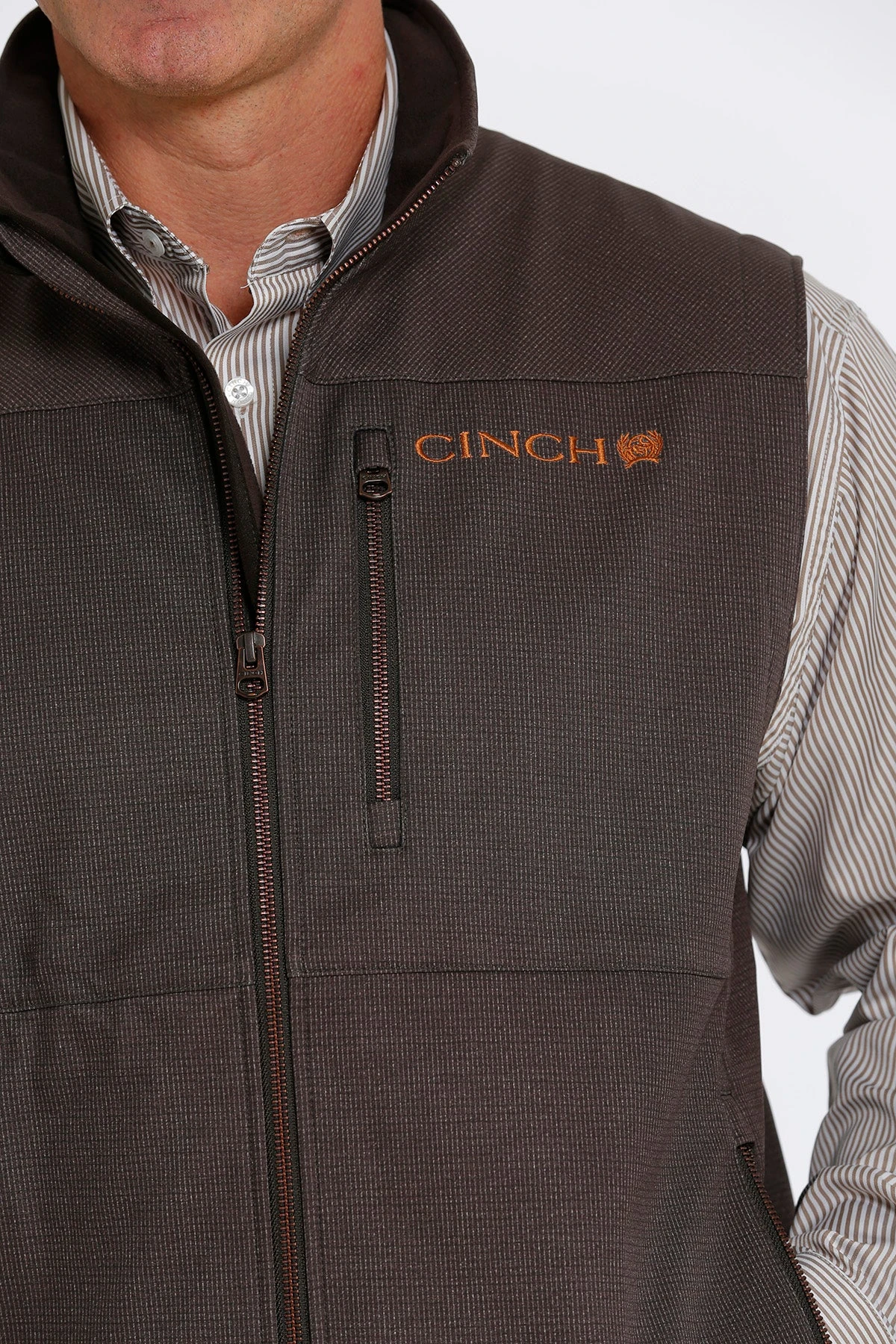 'Cinch' Men's Bonded Vest - Brown 4 'Cinch' Men's Bonded Vest - Brown - Image 2