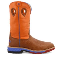 'Twisted X' Men's 12" Western EH Alloy Toe - Tan / Orange -Outdoor Clothing Store MXBA003.02 4800x4800 R 1024x1024@2x