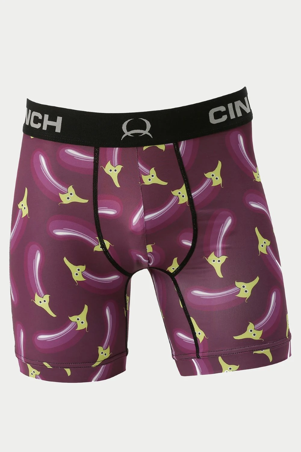 'Cinch' Men's 6" Eggplant Boxer Brief - Purple 3 'Cinch' Men's 6" Eggplant Boxer Brief - Purple