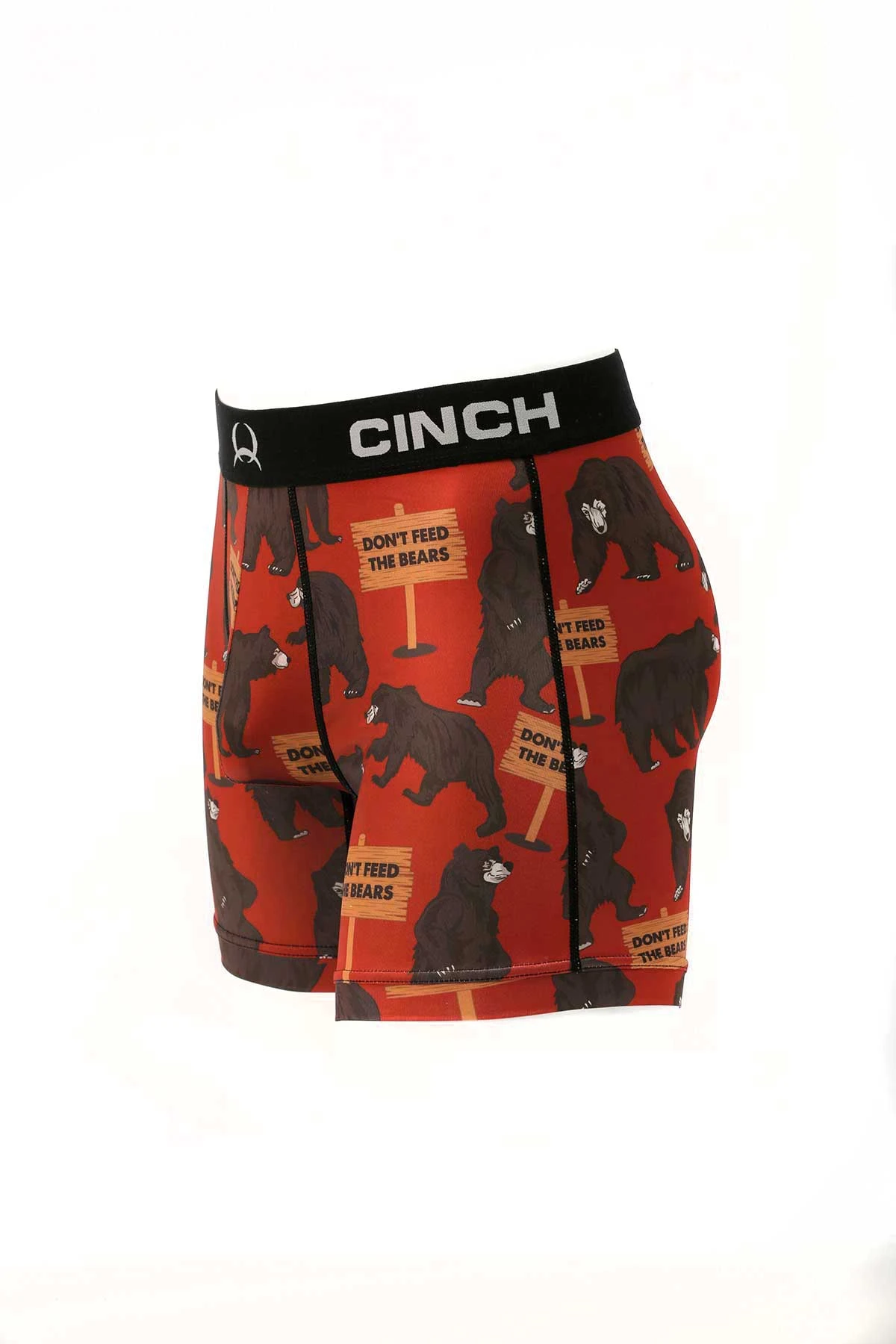 'Cinch' Men's 6" Bears Boxer Brief - Red 3 'Cinch' Men's 6" Bears Boxer Brief - Red