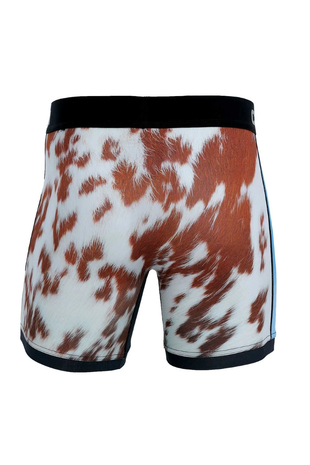 'Cinch' Men's 6" Cow Boxer Brief - Blue / Brown 4 'Cinch' Men's 6" Cow Boxer Brief - Blue / Brown - Image 2