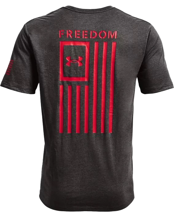 'Under Armour' Men's Freedom Flag T-Shirt - Charcoal Medium Heather / Red 3 'Under Armour' Men's Freedom Flag T-Shirt - Charcoal Medium Heather / Red