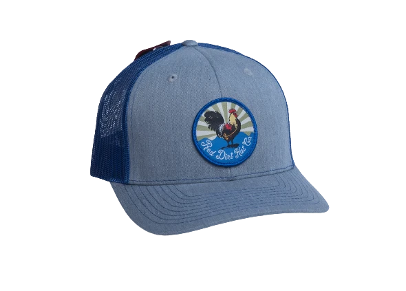 'Red Dirt Hat Company' Men's Crispy Chicken Cap - Heather Grey / Blue 3 'Red Dirt Hat Company' Men's Crispy Chicken Cap - Heather Grey / Blue