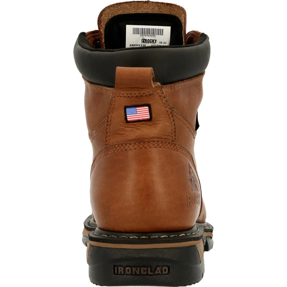 'Rocky' Men's 6" IronClad EH WP Steel Toe - Brown 7 'Rocky' Men's 6" IronClad EH WP Steel Toe - Brown - Image 5