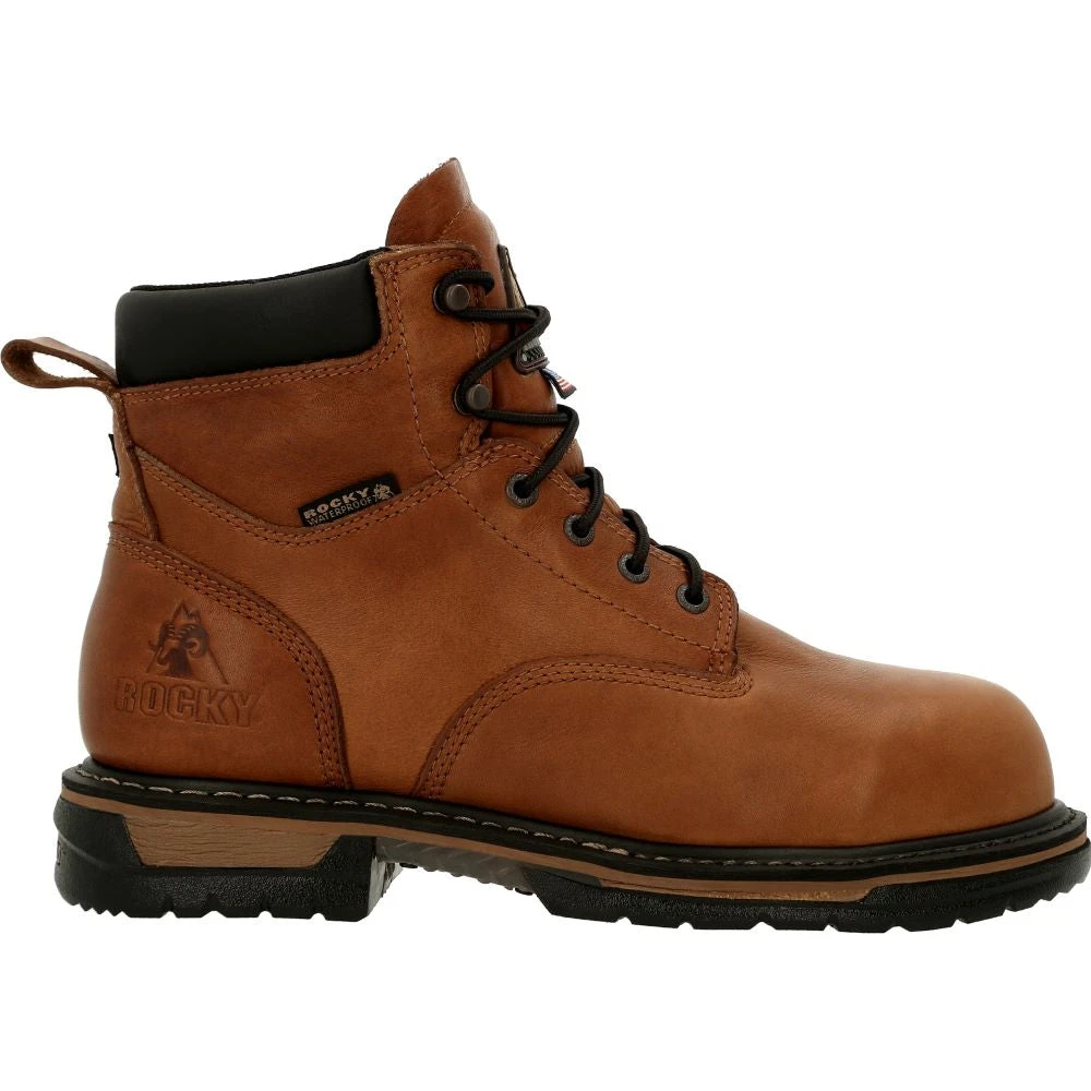 'Rocky' Men's 6" IronClad EH WP Steel Toe - Brown 3 'Rocky' Men's 6" IronClad EH WP Steel Toe - Brown