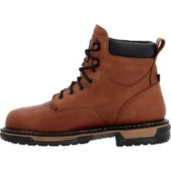 'Rocky' Men's 6" Ironclad EH WP Soft Toe - Brown / Sunset Wheat 13 'Rocky' Men's 6" Ironclad EH WP Soft Toe - Brown / Sunset Wheat -Outdoor Clothing Store RKK0361 instep profile 1024x1024@2x