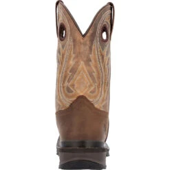 'Rocky' Men's 11" Ram's Horn EH Western Square Toe - Western Dark Brown 13 'Rocky' Men's 11" Ram's Horn EH Western Square Toe - Western Dark Brown -Outdoor Clothing Store RKW0393 back 1024x1024@2x