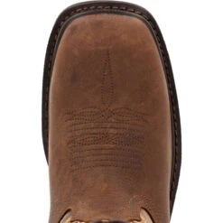 'Rocky' Men's 11" Ram's Horn EH Western Square Toe - Western Dark Brown 10 'Rocky' Men's 11" Ram's Horn EH Western Square Toe - Western Dark Brown -Outdoor Clothing Store RKW0393 birdseye 1024x1024@2x