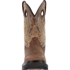 'Rocky' Men's 11" Ram's Horn EH Western Square Toe - Western Dark Brown 12 'Rocky' Men's 11" Ram's Horn EH Western Square Toe - Western Dark Brown -Outdoor Clothing Store RKW0393 front 1024x1024@2x