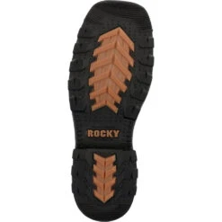 'Rocky' Men's 11" Ram's Horn EH Western Square Toe - Western Dark Brown 11 'Rocky' Men's 11" Ram's Horn EH Western Square Toe - Western Dark Brown -Outdoor Clothing Store RKW0393 outsole 1024x1024@2x