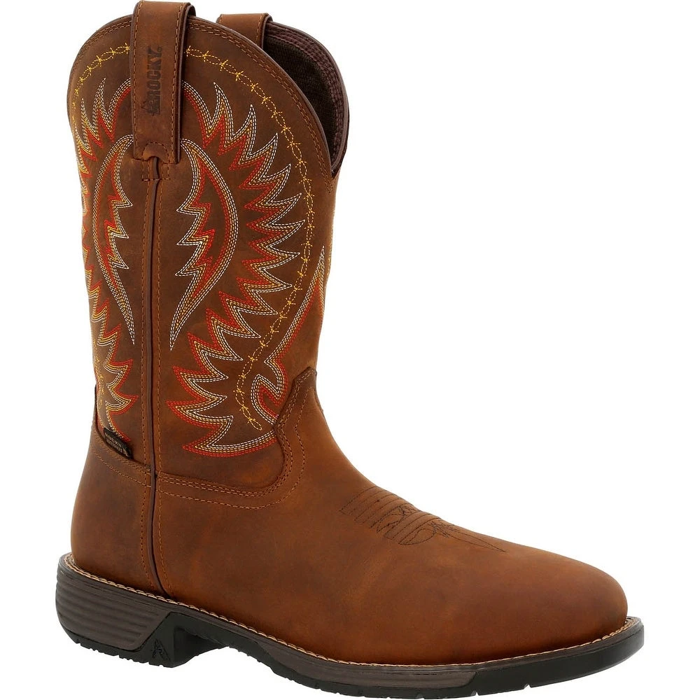 'Rocky' Men's 11" Rugged Trail EH WP Western Square Toe - Brown 8 'Rocky' Men's 11" Rugged Trail EH WP Western Square Toe - Brown - Image 6