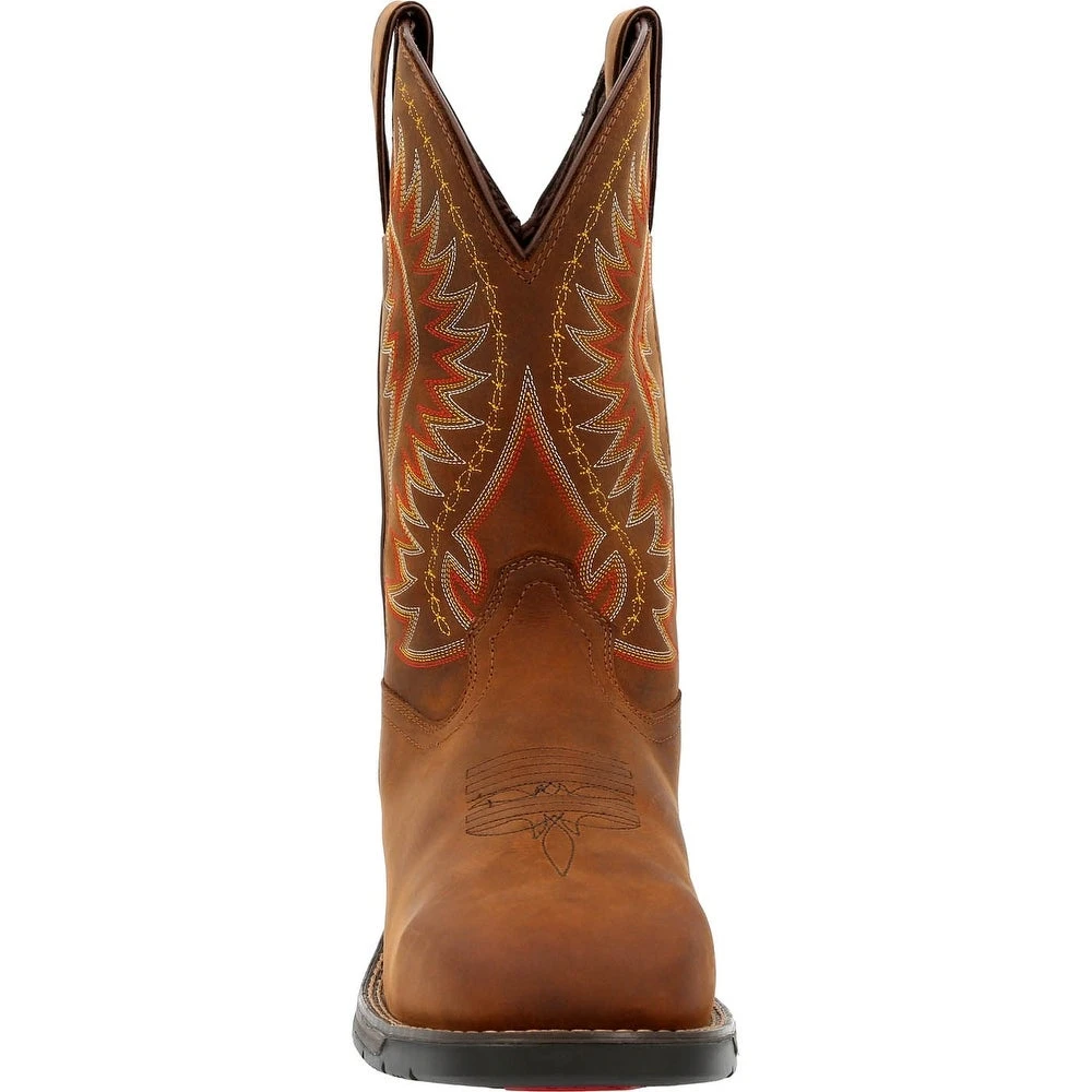 'Rocky' Men's 11" Rugged Trail EH WP Western Square Toe - Brown 6 'Rocky' Men's 11" Rugged Trail EH WP Western Square Toe - Brown - Image 4
