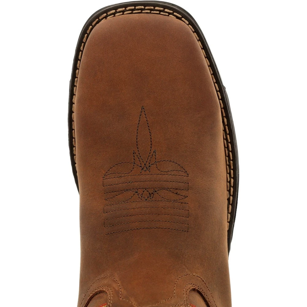 'Rocky' Men's 11" Rugged Trail EH WP Western Square Toe - Brown 4 'Rocky' Men's 11" Rugged Trail EH WP Western Square Toe - Brown - Image 2