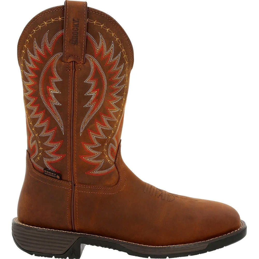 'Rocky' Men's 11" Rugged Trail EH WP Western Square Toe - Brown 3 'Rocky' Men's 11" Rugged Trail EH WP Western Square Toe - Brown