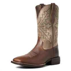 'Ariat' Men's 11" Qualifier Western Square Toe - Wicker -Outdoor Clothing Store S21 MNS WEST 10035901 3 4 front 1024x1024@2x