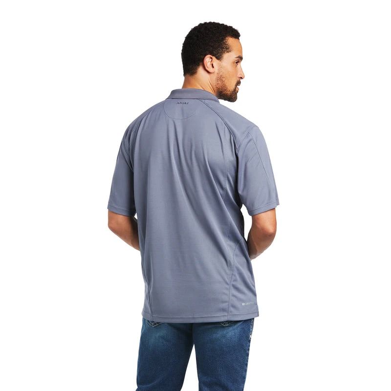 'Ariat' Men's AC Polo - Folkstone Grey 4 'Ariat' Men's AC Polo - Folkstone Grey - Image 2