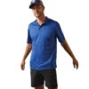 'Ariat' Men's Tek Polo - Monaco Blue 2 'Ariat' Men's Tek Polo - Monaco Blue -Outdoor Clothing Store S23 MNS WEST 10043501 front 1024x1024@2x