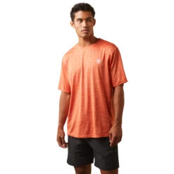 'Ariat' Men's Charger Ariat Stamp T Shirt - Blood Red -Outdoor Clothing Store S23 MNS WEST 10043768 front 1024x1024@2x