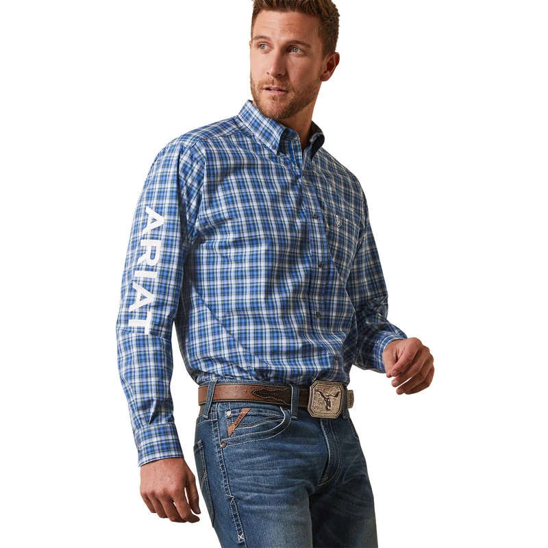 'Ariat' Men's Pro Series Team Samson Classic Fit Button Down - Blue 3 'Ariat' Men's Pro Series Team Samson Classic Fit Button Down - Blue