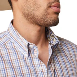 'Ariat' Men's Wrinkle Free Arthur Button Down - White -Outdoor Clothing Store S23 MNS WEST 10043803 detail03 1024x1024@2x