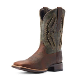 'Ariat' Men's 11" Rowder VentTEK 360° Western Square Toe - Rust / Forest Green -Outdoor Clothing Store S23 MNS WEST 10044478 3 4 front 1024x1024@2x