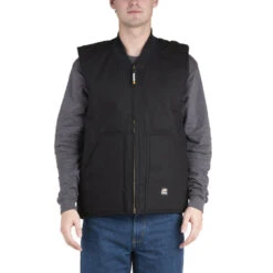 'Berne' Men's Duck Workman's Vest - Black