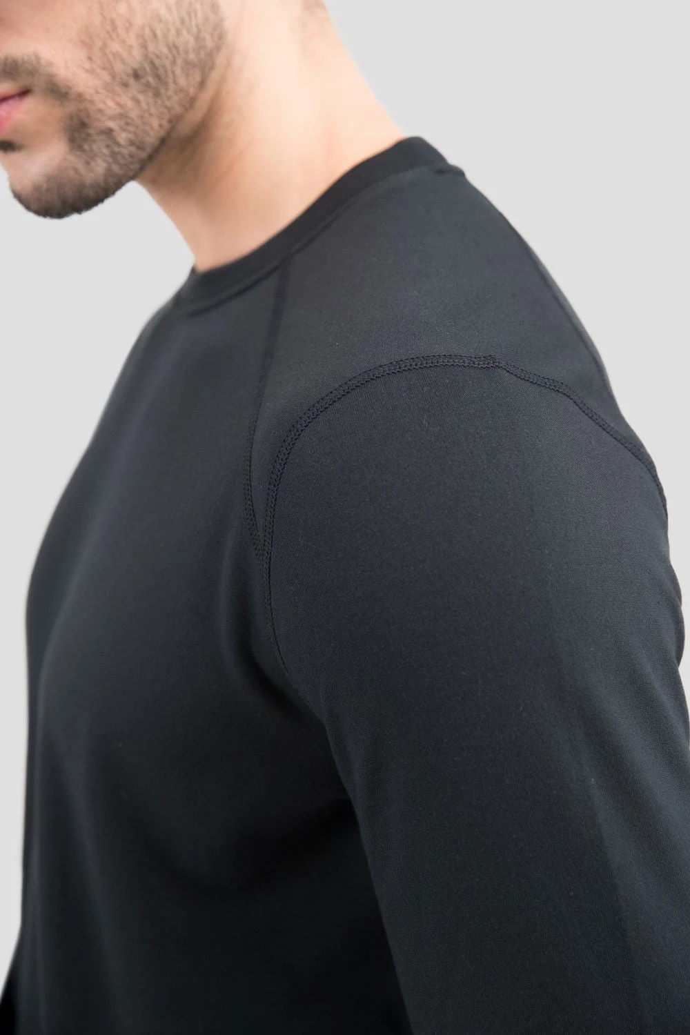 'Terramar' Men's 4.0 Military Fleece Heritage Crew - Black 6 'Terramar' Men's 4.0 Military Fleece Heritage Crew - Black - Image 4