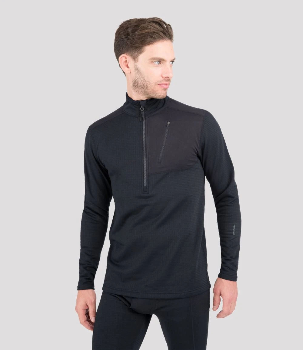 'Terramar' Men's 3.0 Ecolator® Performance Half Zip - Black 3 'Terramar' Men's 3.0 Ecolator® Performance Half Zip - Black