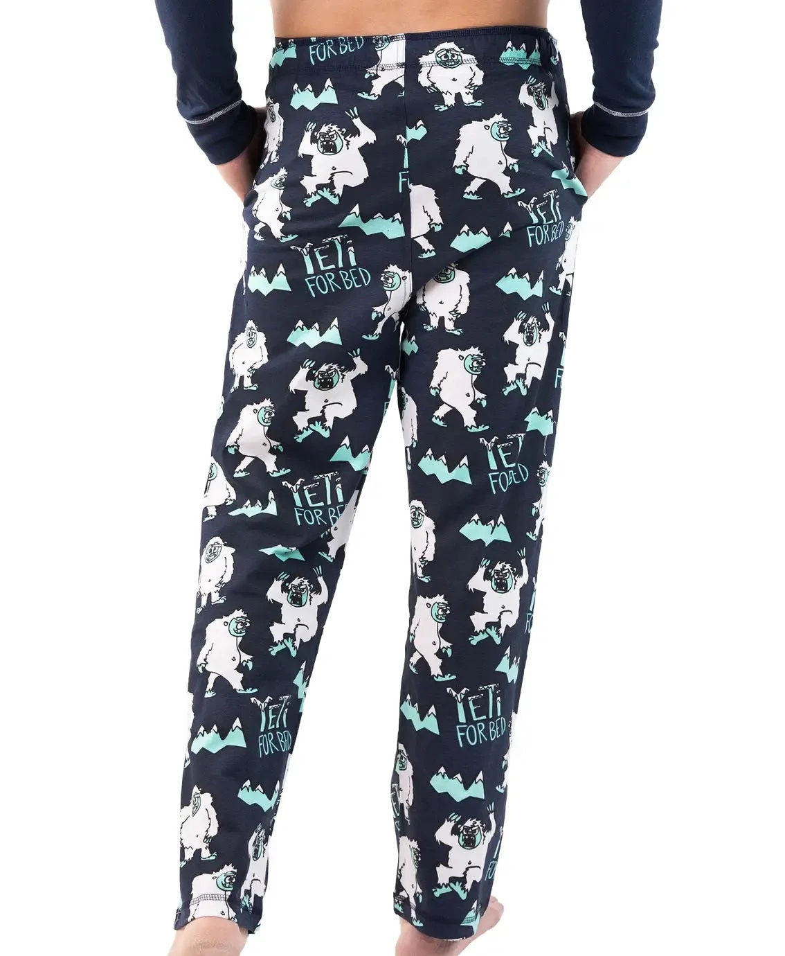 'Lazy One' Men's Yeti For Bed PJ Pants - Navy 4 'Lazy One' Men's Yeti For Bed PJ Pants - Navy - Image 2