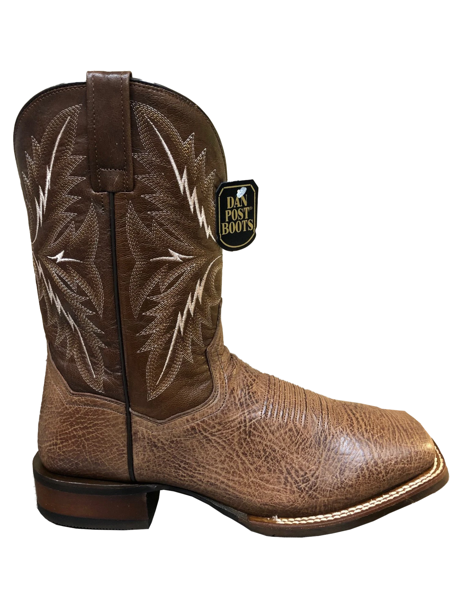 'Dan Post' Men's 11" Western Square Toe - Brown / Cognac 3 'Dan Post' Men's 11" Western Square Toe - Brown / Cognac