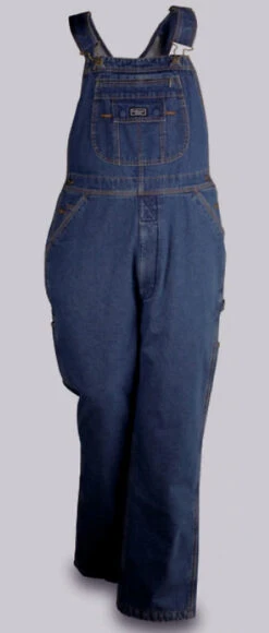 'FiveBrother' Men's 12 Oz. Fleece Lined Bib Overalls - Blue