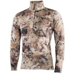 'Sitka' Men's Grinder Half Zip T-Shirt - Waterfowl : Marsh